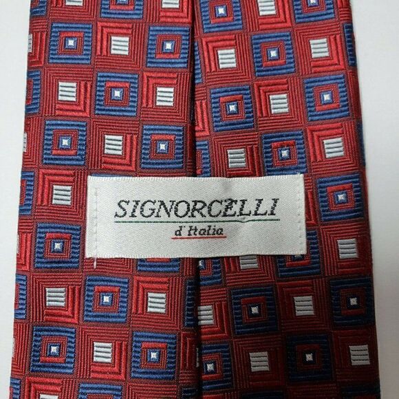 Signorcelli d' Italia Mens Neck Tie 100% Silk - Picture 5 of 8